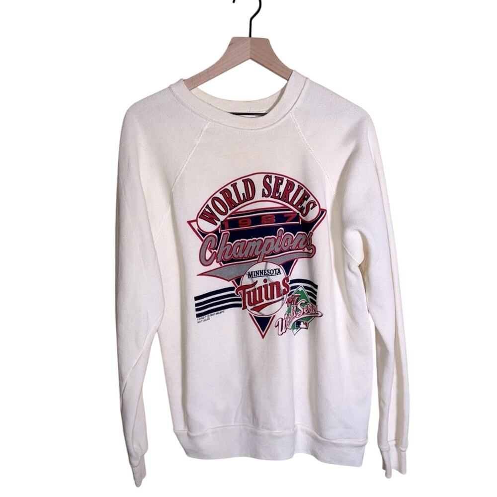 VNTG MLB TULTEX Minnesota Twins 1987 Logo 7 world championship crewneck XL